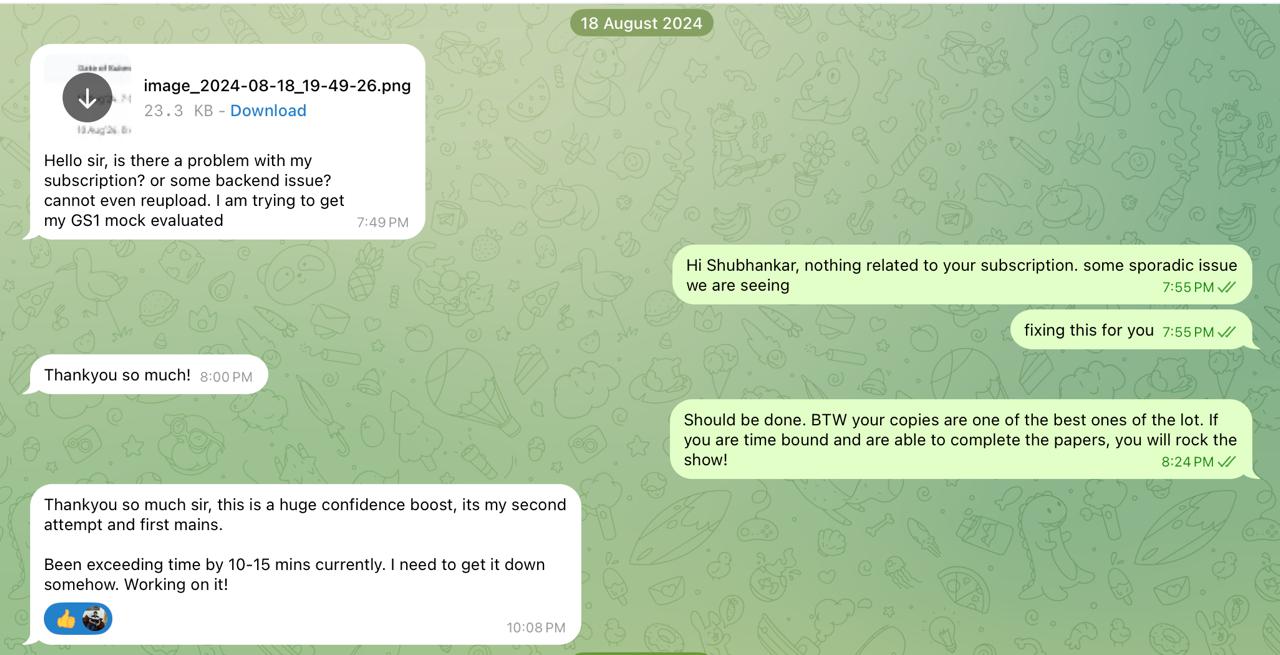 Shubhankar testimonial 2