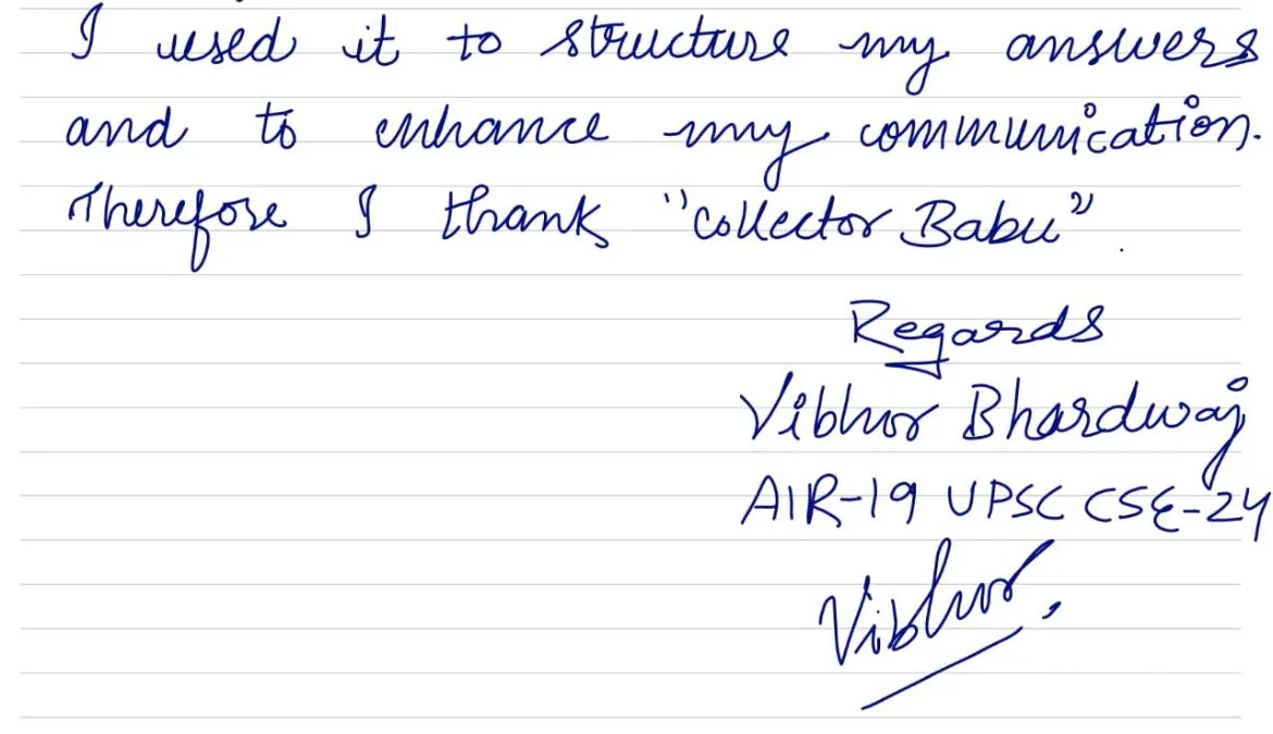 Testimonial from VIBHOR BHARDWAJ